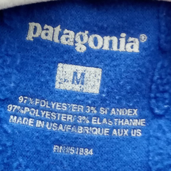 Patagonia Worn Wear Blue Fleece 1/4 Zip Pullover Sweater in Mens Size M - Picture 3 of 8